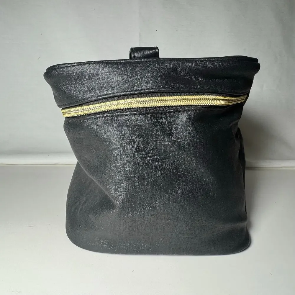 Black Unbranded Travel Makeup Bag Removable Inside Multiple Pockets Tassel Zip